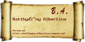 Batthyány Albertina névjegykártya